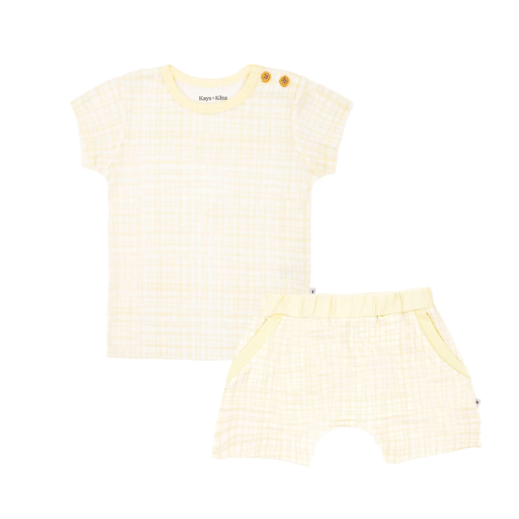 Tee   Shorts Set - Sun Plaid