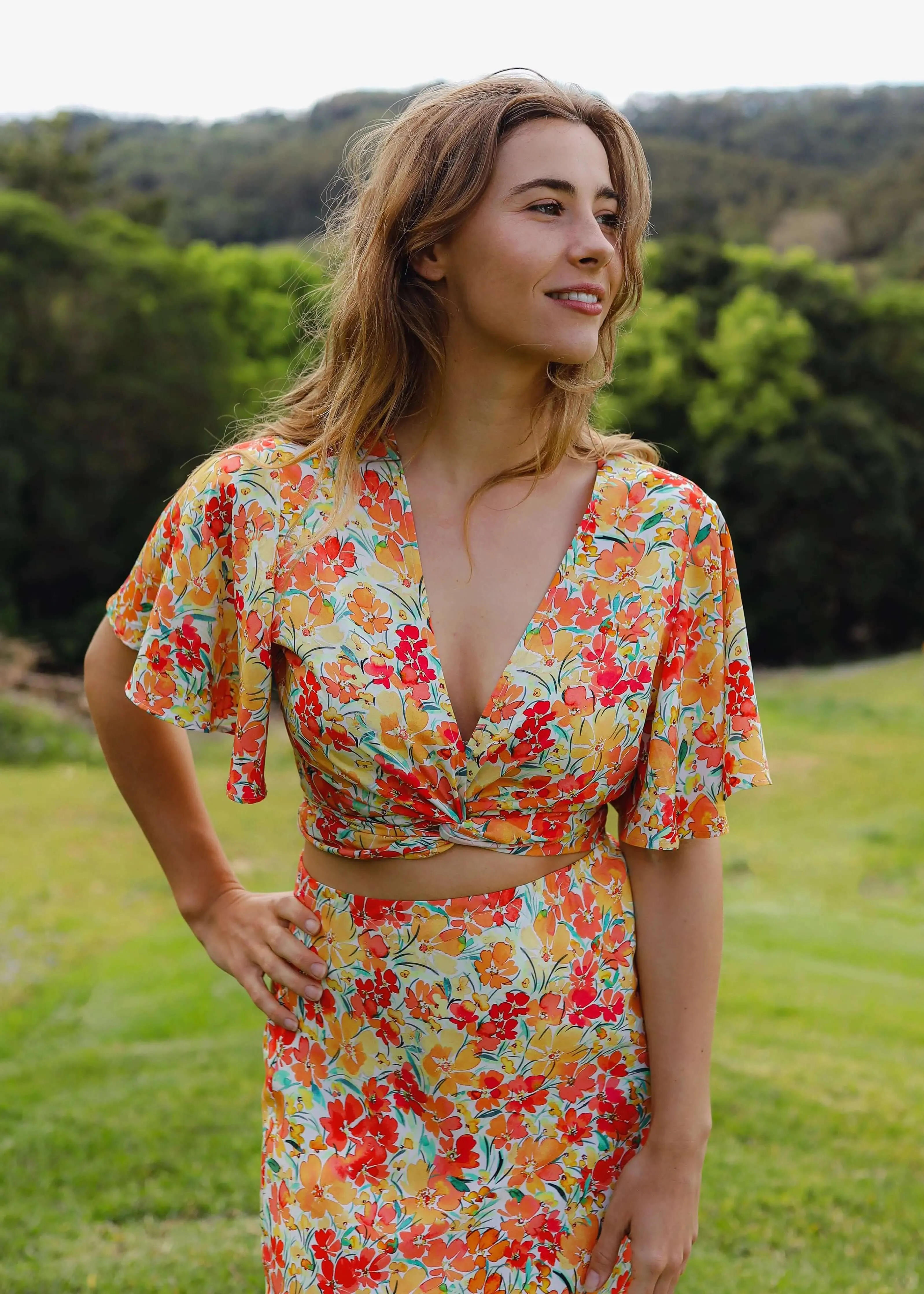 The Flora Wrap Blouse Bloom by Tasi Travels