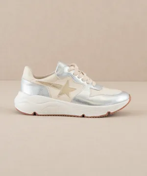 The Kaitlyn | Silver Shooting star sneaker