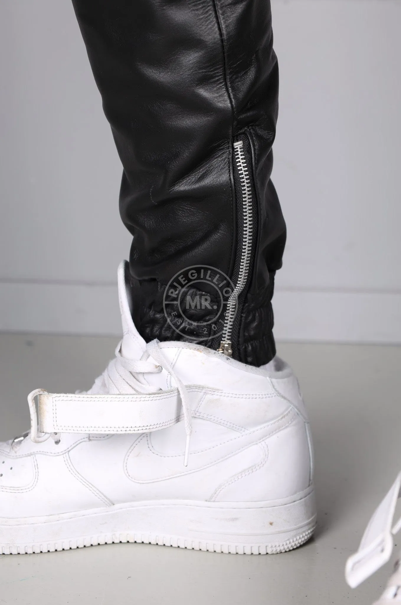 The New Black Leather Tracksuit Pants