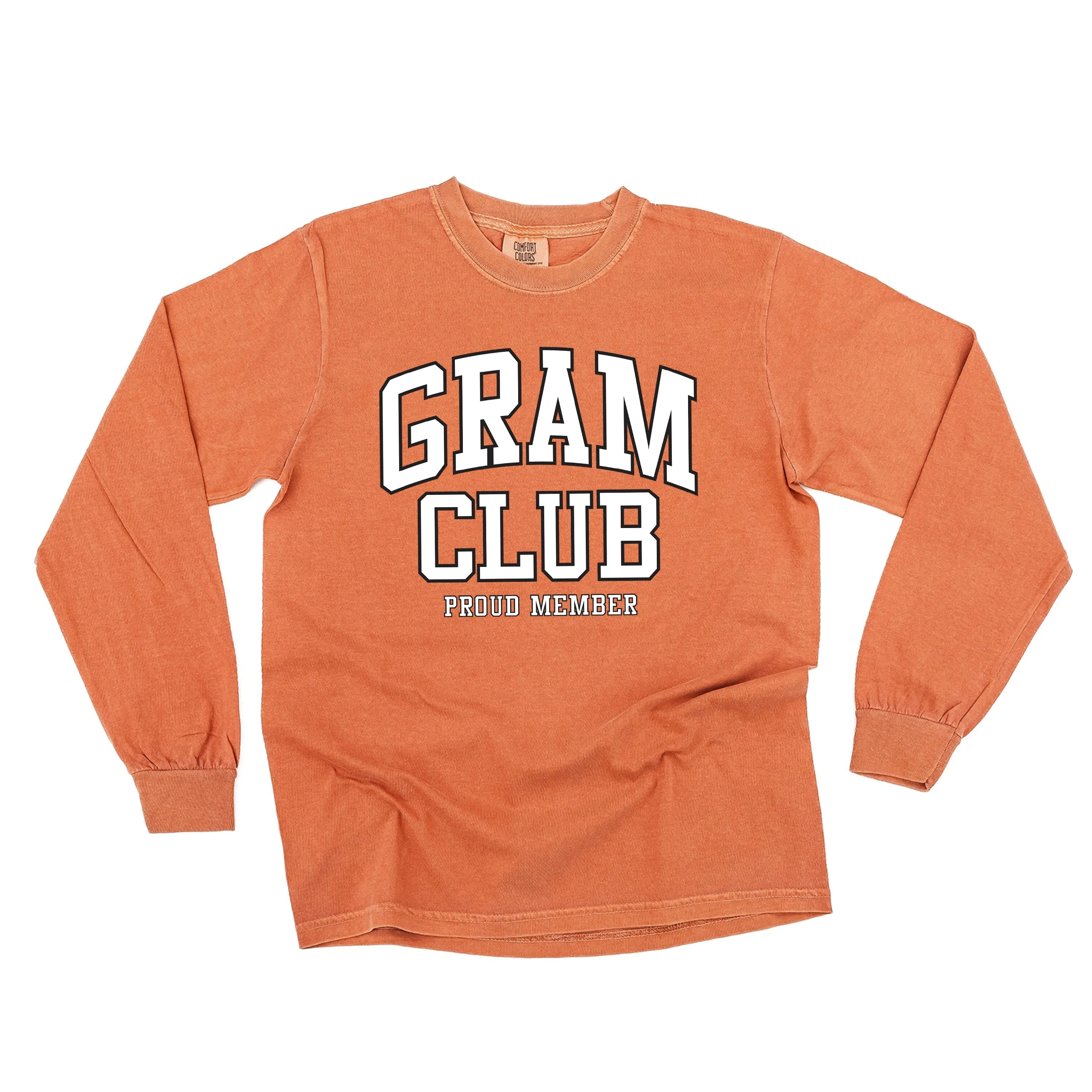 Varsity Style - GRAM Club - Proud Member - LONG SLEEVE COMFORT COLORS TEE