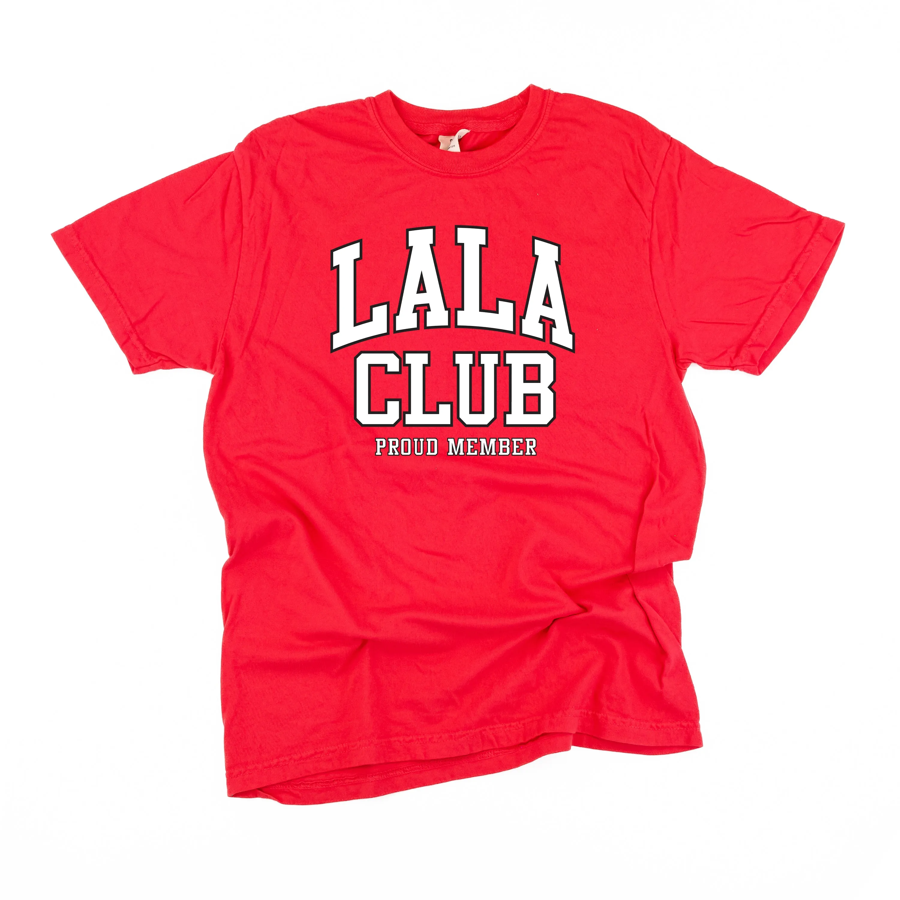 Varsity Style - LALA Club - Proud Member - SHORT SLEEVE COMFORT COLORS TEE