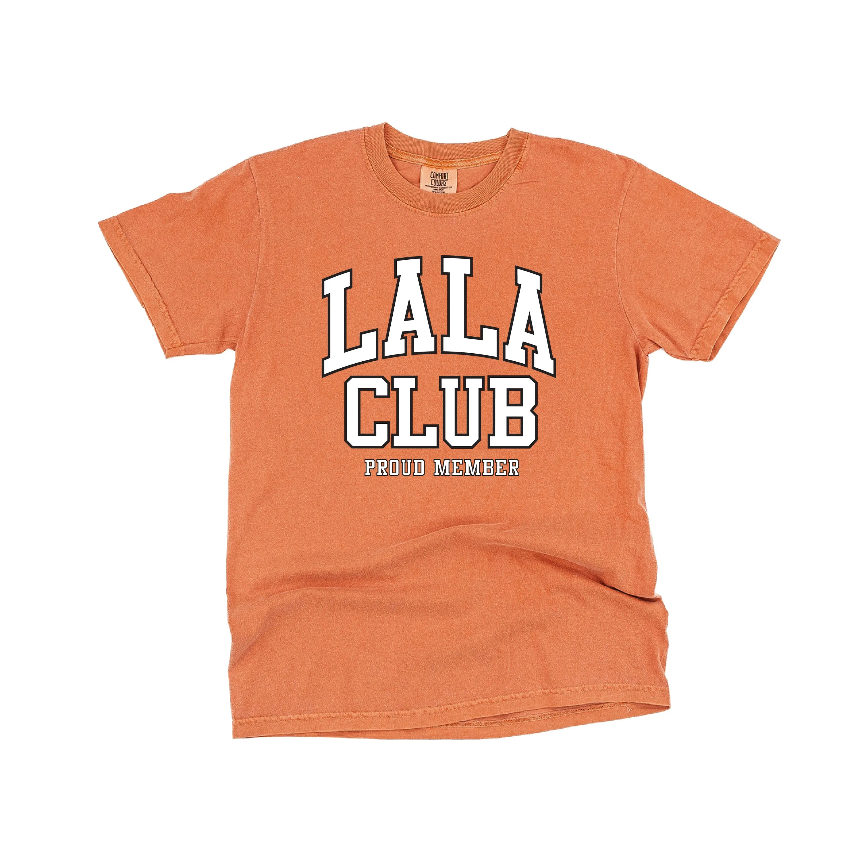 Varsity Style - LALA Club - Proud Member - SHORT SLEEVE COMFORT COLORS TEE