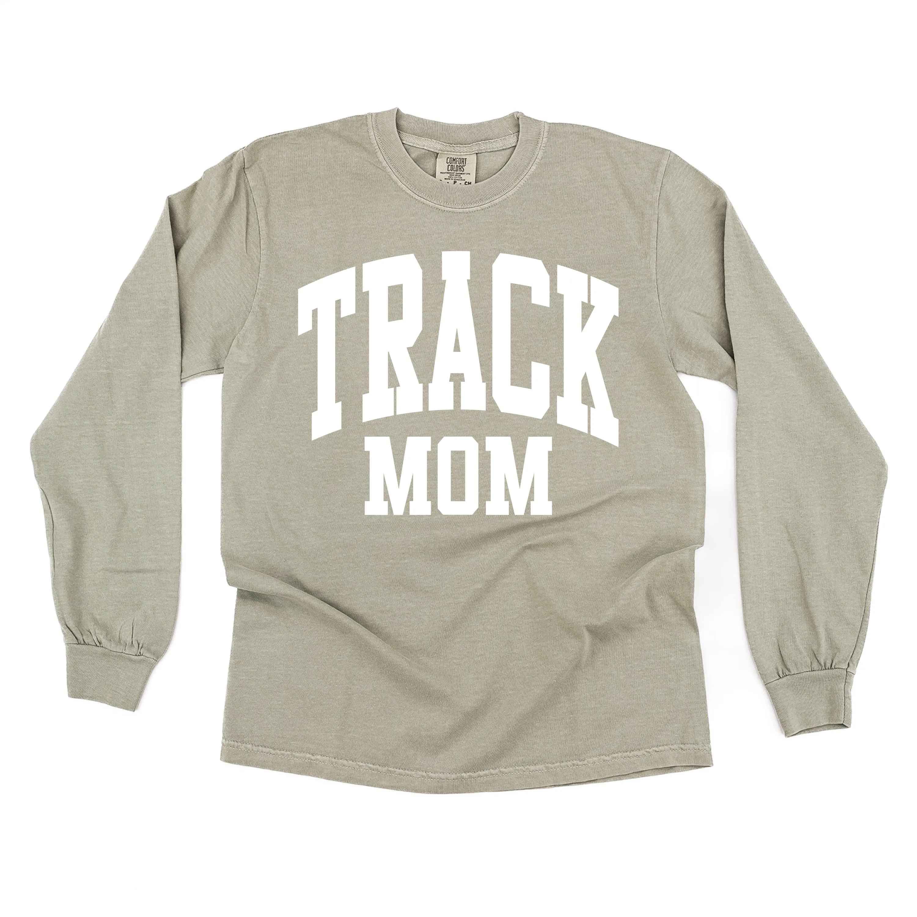 Varsity Style - TRACK MOM - LONG SLEEVE COMFORT COLORS TEE