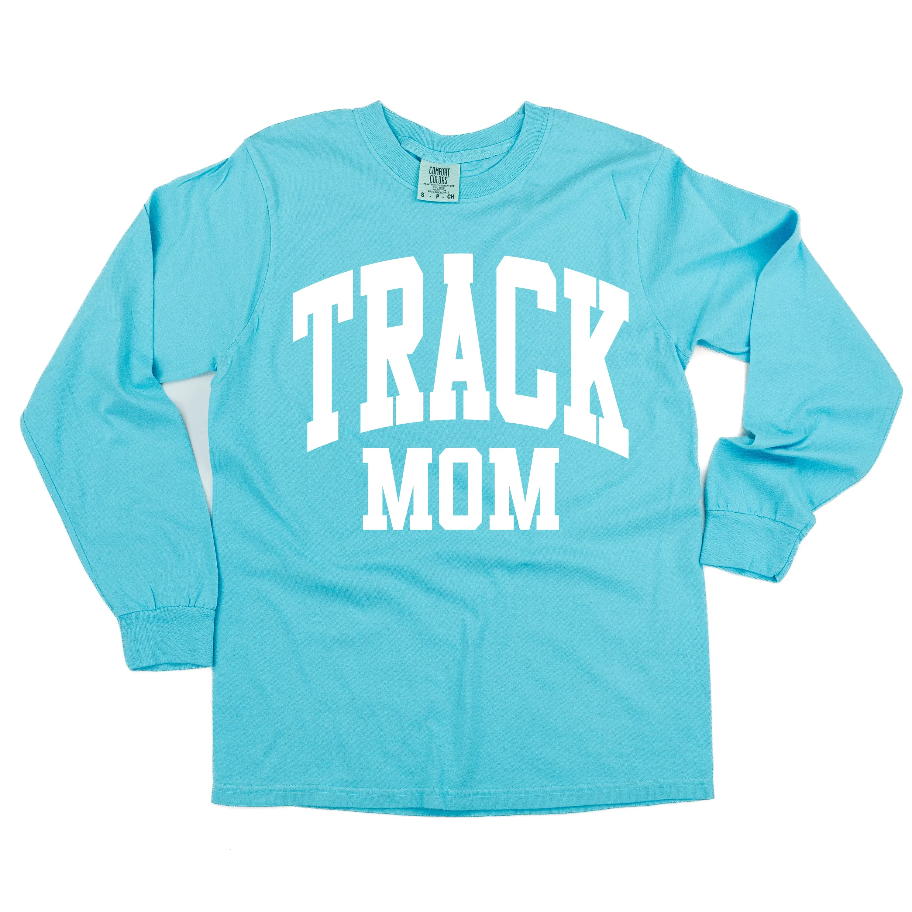 Varsity Style - TRACK MOM - LONG SLEEVE COMFORT COLORS TEE