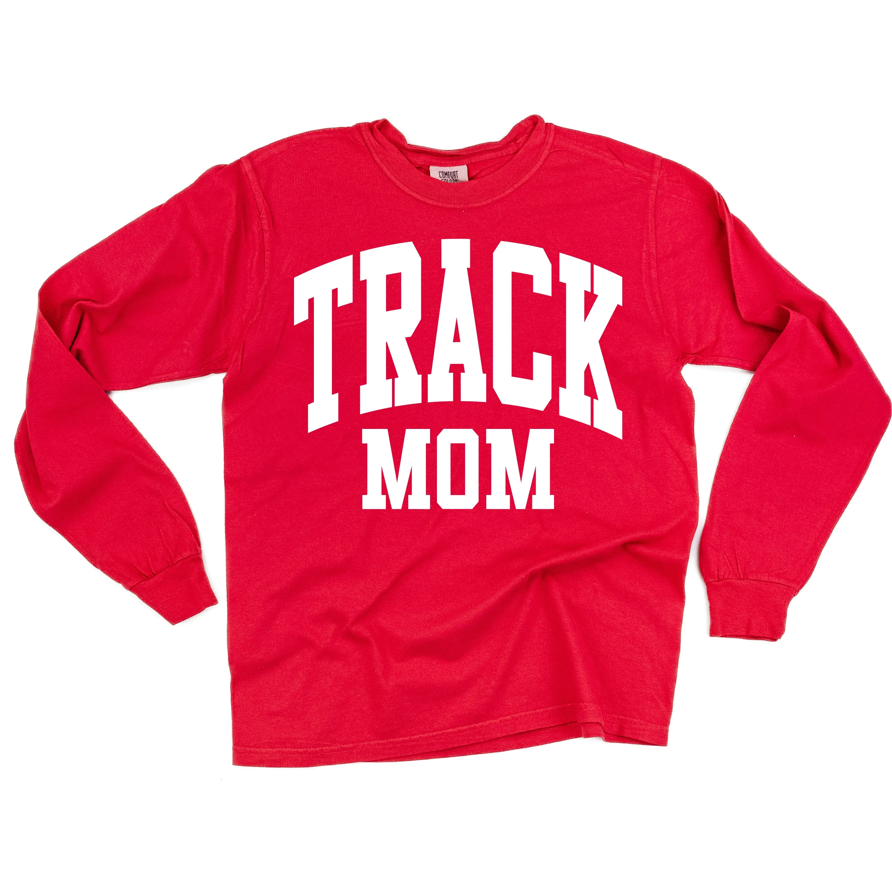 Varsity Style - TRACK MOM - LONG SLEEVE COMFORT COLORS TEE