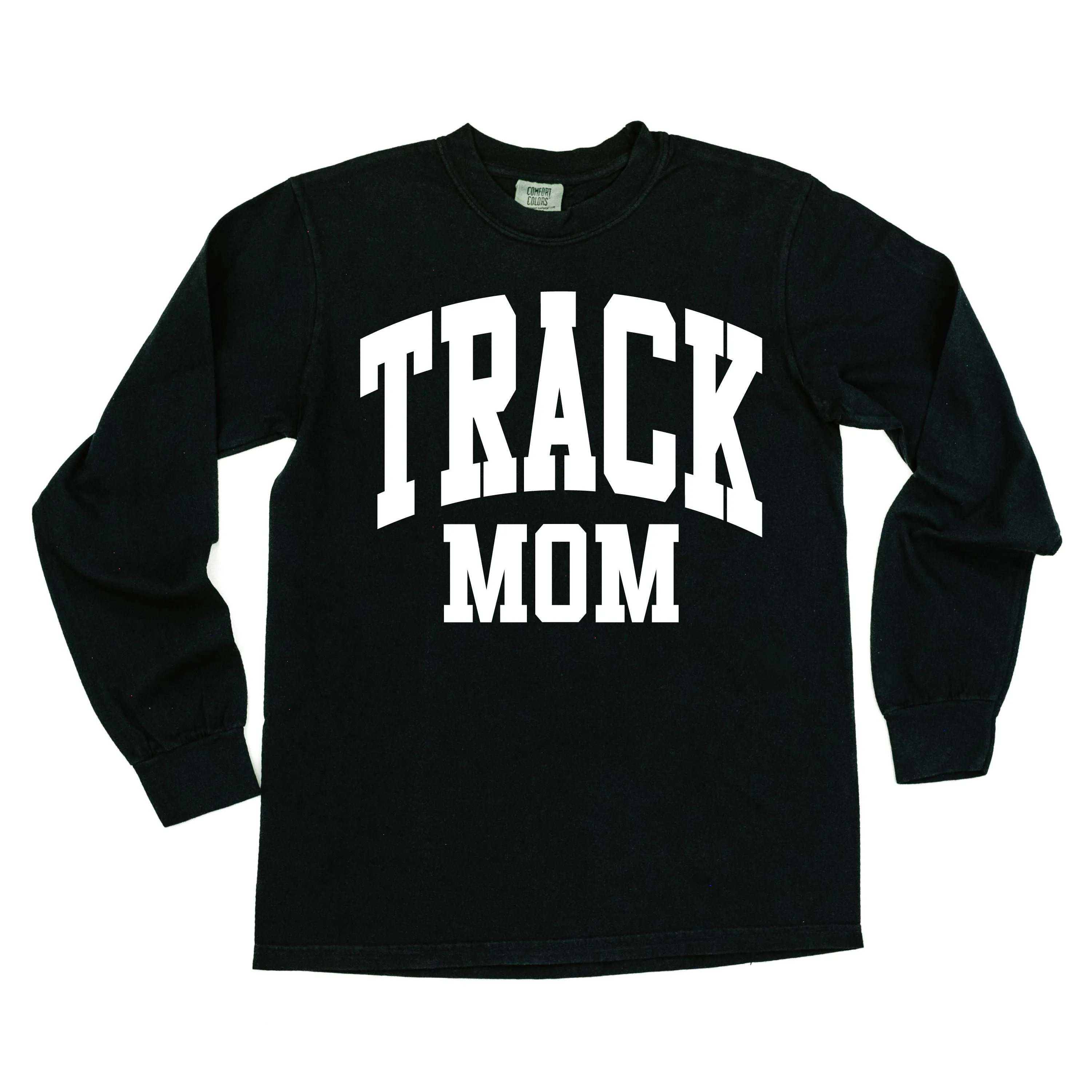 Varsity Style - TRACK MOM - LONG SLEEVE COMFORT COLORS TEE