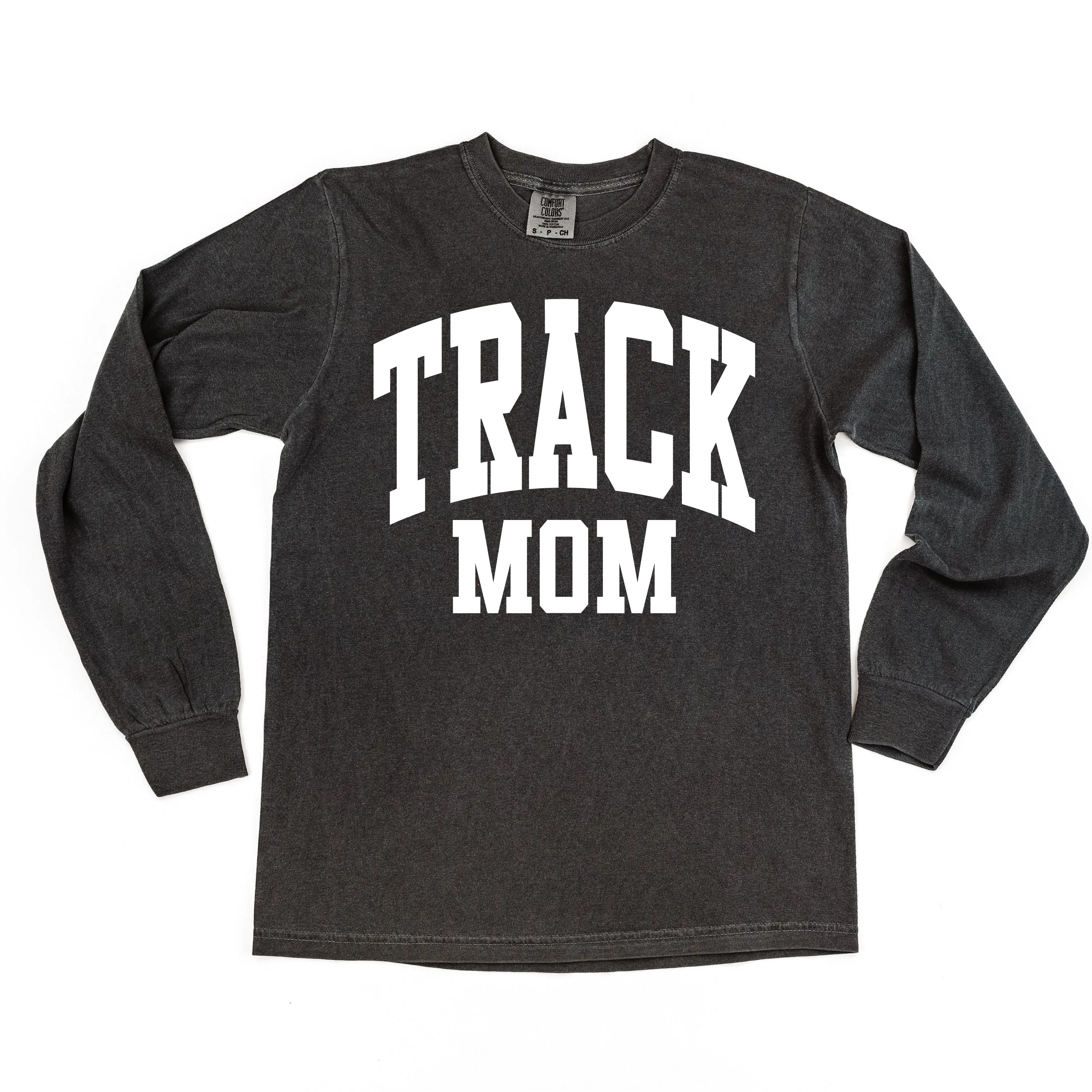 Varsity Style - TRACK MOM - LONG SLEEVE COMFORT COLORS TEE