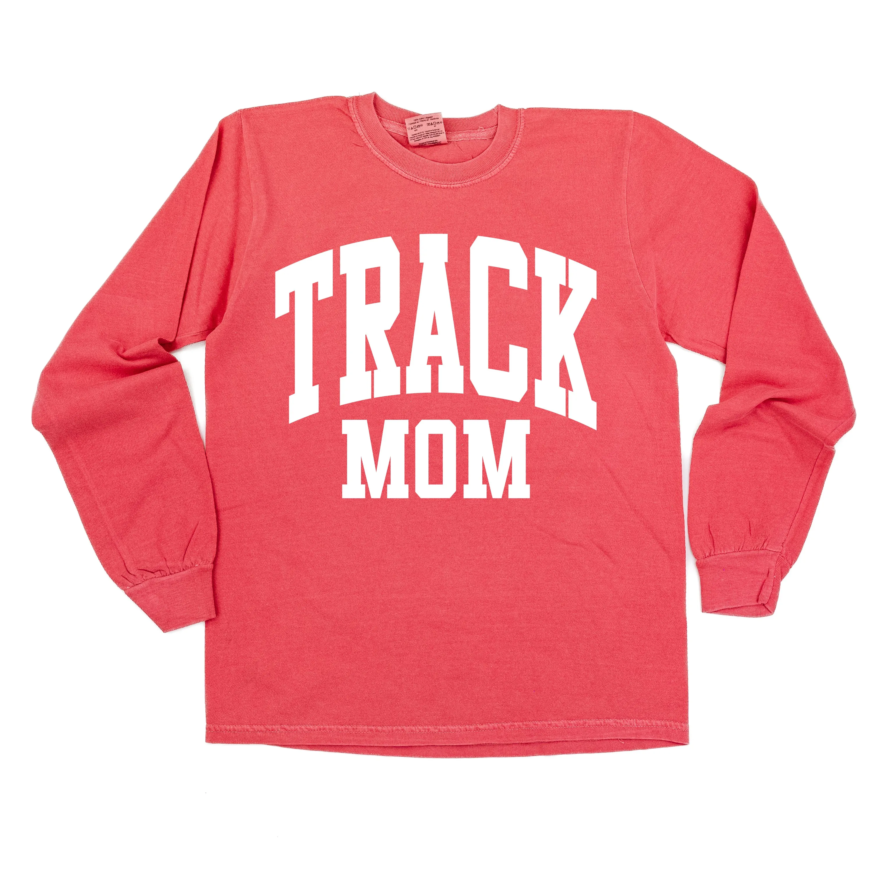 Varsity Style - TRACK MOM - LONG SLEEVE COMFORT COLORS TEE