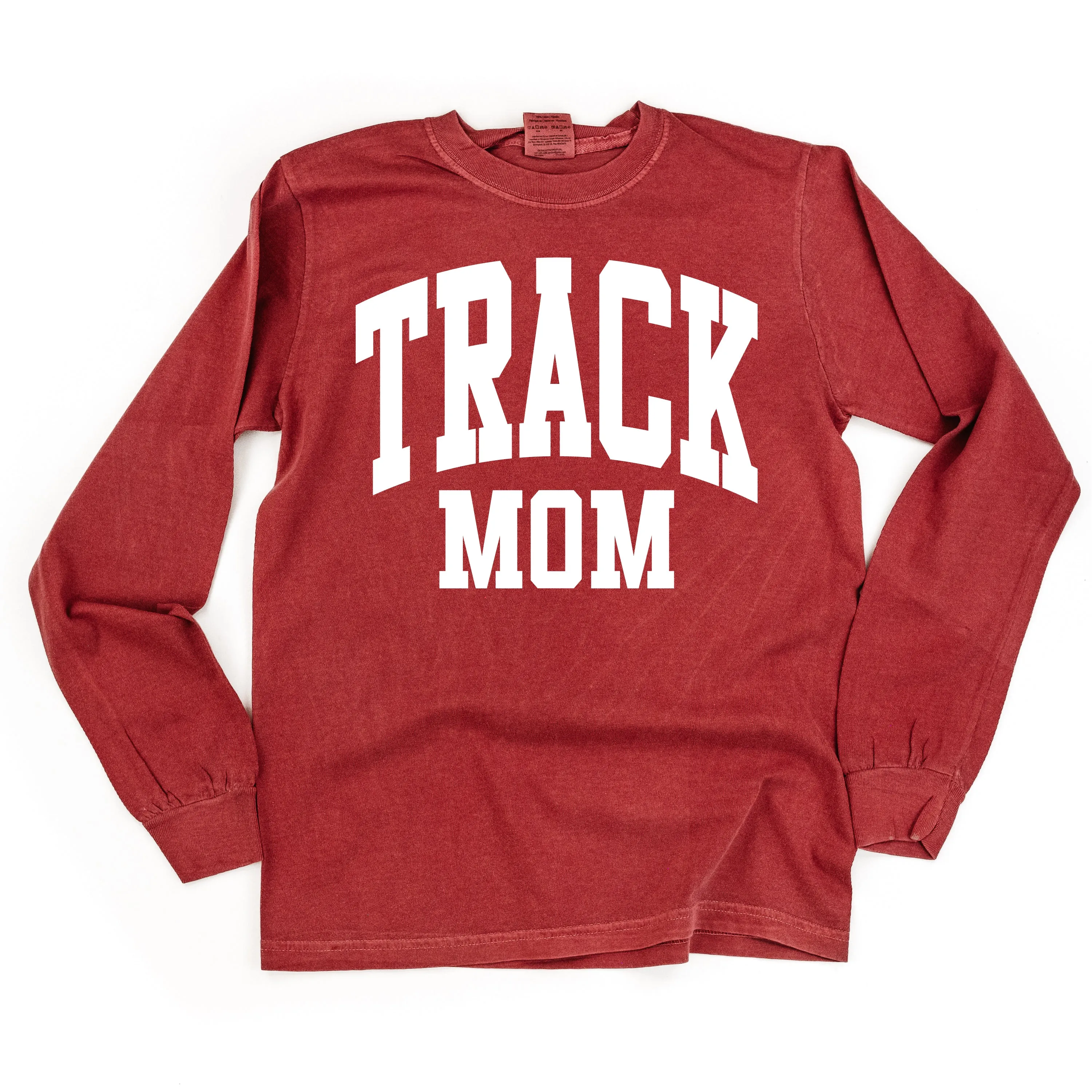 Varsity Style - TRACK MOM - LONG SLEEVE COMFORT COLORS TEE